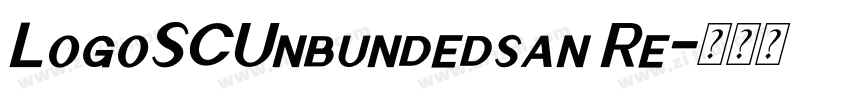 LogoSCUnbundedsan Re字体转换
